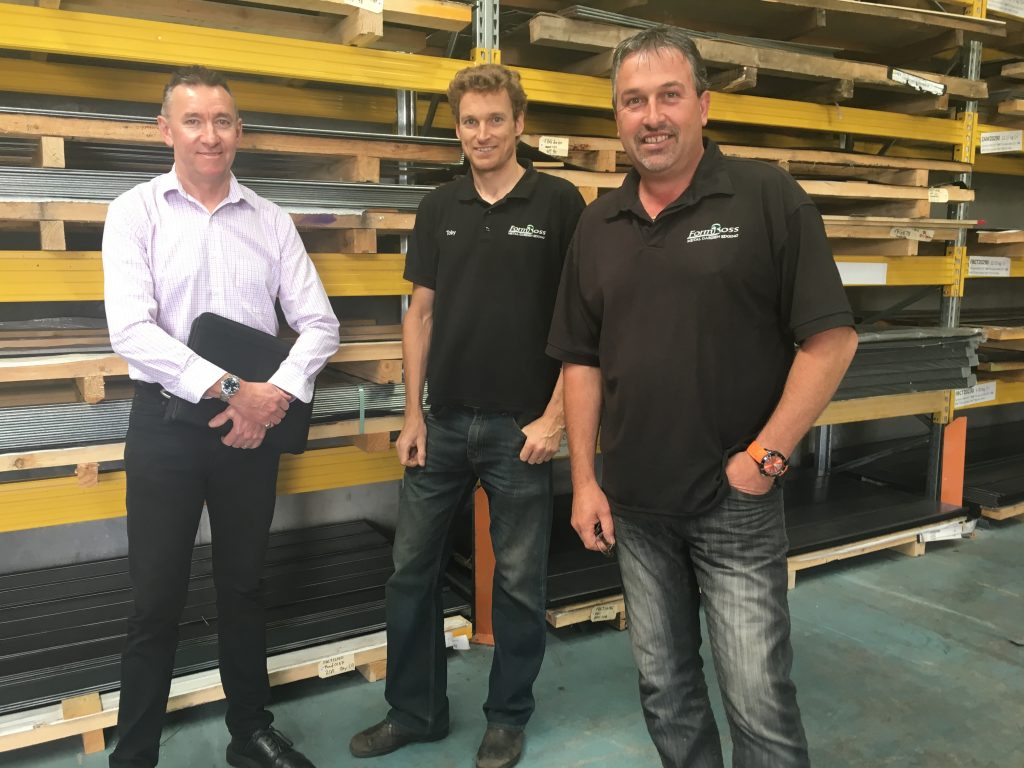 David McDonald from Impact Steel, Toby Lestrell and Peter Boerlage from FormBoss™